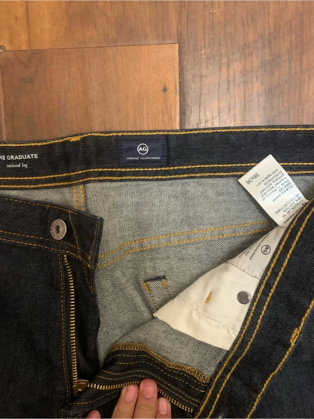AG Adriano Goldschmied Dark Indigo Slim Straight Jeans
